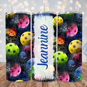 Personalized Pickleball Tumbler, Custom Pickleball Tumbler, Pickleball tumbler